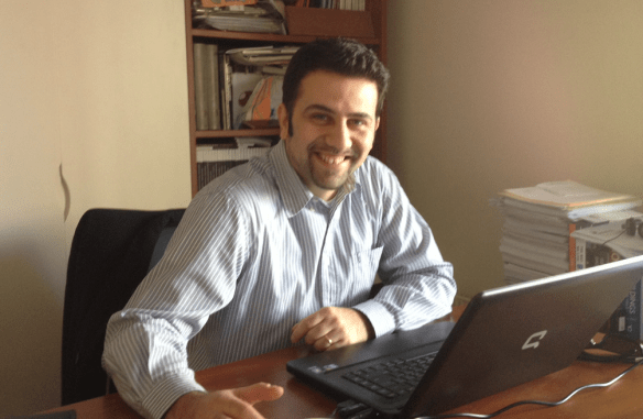 Vassilis Nikolopoulos während unseres Gesprächs im intelen Headquader in Athen